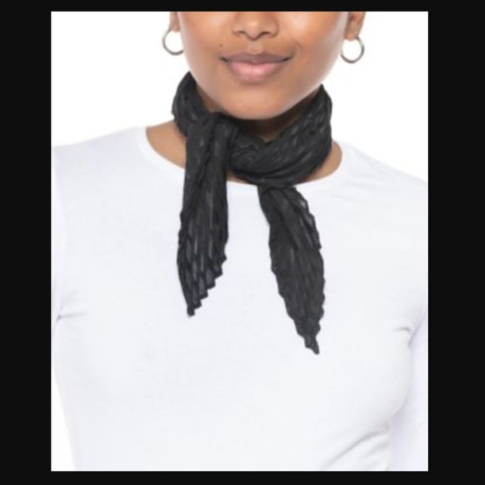 INC Black Headscarf One Size